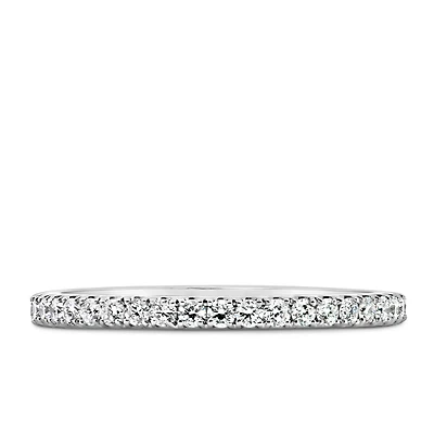 Matching Band with Carat TW of Lab Created Diamonds in 14kt White Gold