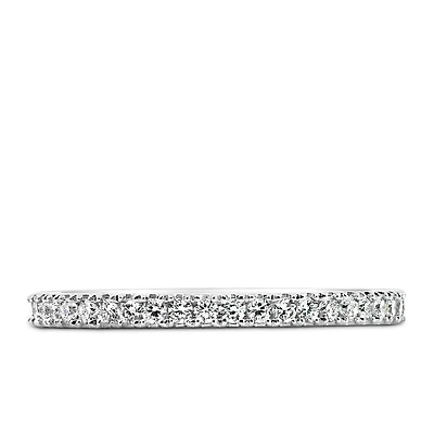 Matching Band with Carat TW of Lab Created Diamonds in 14kt White Gold