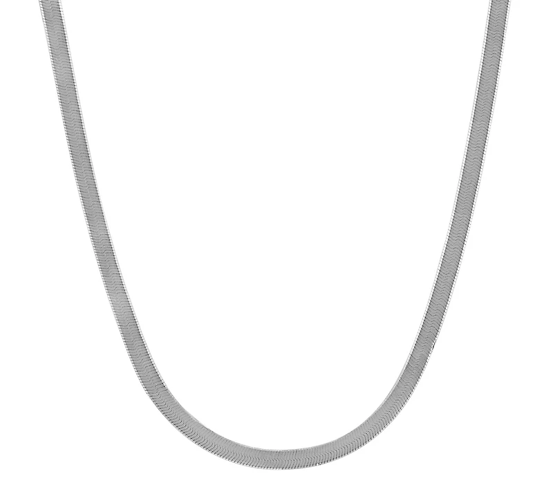 16″-18″ 3MM Herringbone Chain in 10kt White Gold