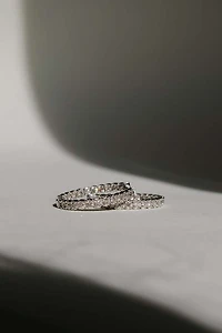 Inside Out Hoop Earrings with 1.00 Carat TW of Diamonds in 10kt White Gold