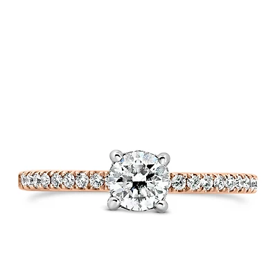 Colourless Collection Engagement Ring with .69 Carat TW of Diamonds in 18kt Rose Gold