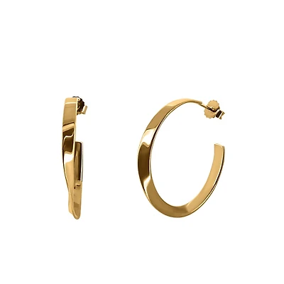 Bold Hoop Earrings in Gold Plated Sterling Silver
