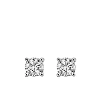 Stud Earrings with Cubic Zirconia in Sterling Silver