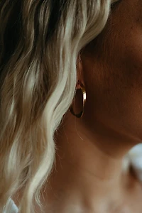 Bold Hoop Earrings in Gold Plated Sterling Silver