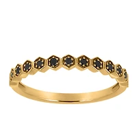 Ring with .14 Carat TW of Black Diamonds in 10kt Yellow Gold