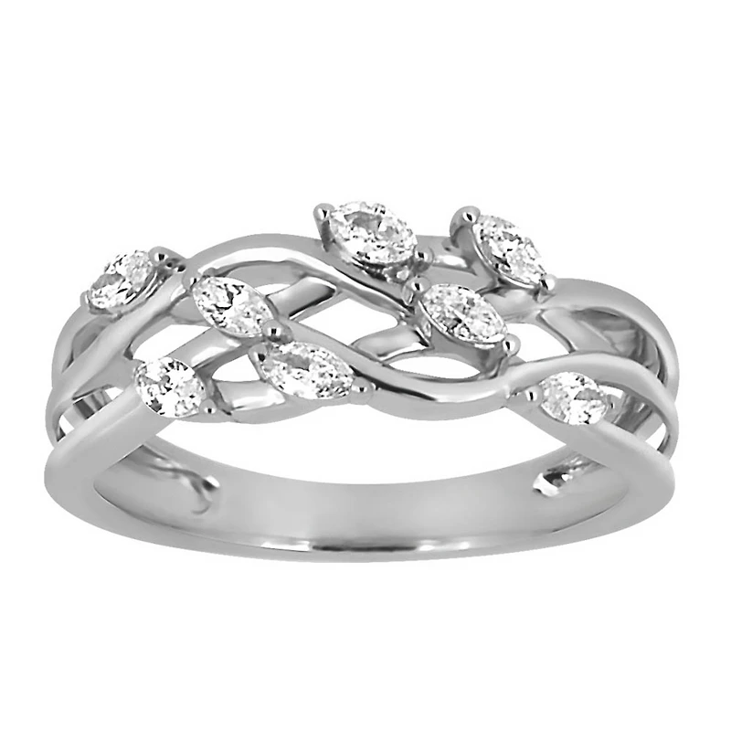 Ring with .32 Carat TW of Diamonds in 14kt White Gold