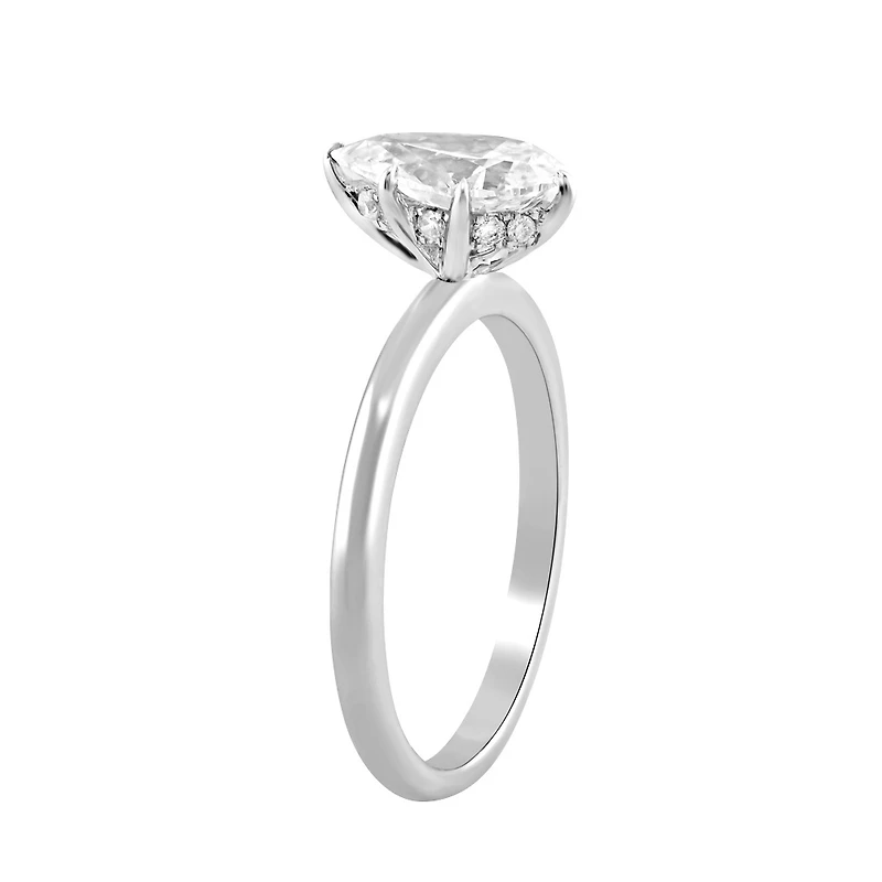 Pear Engagement Ring with 1.33 Carat TW of Lab Created Diamonds in 14kt White Gold