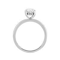 Oval Engagement Ring with 1.33 Carat TW of Lab Created Diamonds in 14kt White Gold