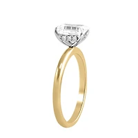 Emerald Cut Engagement Ring with 1.33 Carat TW of Lab Created Diamonds in 14kt Yellow Gold