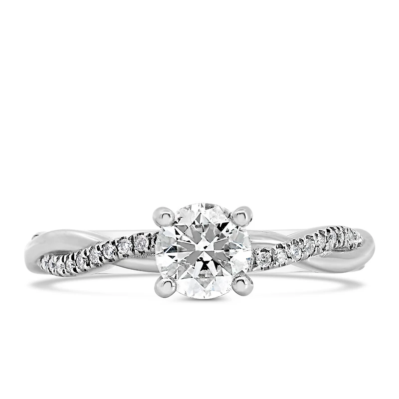 Fire of the North Engagement Ring with Carat TW of Diamonds in 14kt White Gold