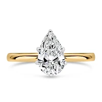 Pear Engagement Ring with 1.33 Carat TW of Lab Created Diamonds in 14kt Yellow Gold