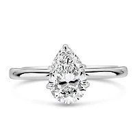 Pear Engagement Ring with 1.33 Carat TW of Lab Created Diamonds in 14kt White Gold