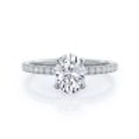 Pave Love Knot Lab Created Diamond Engagement Ring