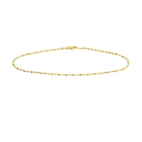 9″-10″ Dorica Anklet in 14kt Yellow, Rose, and White Gold