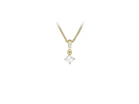 Pendant with Cubic Zirconia in Gold Plated Sterling Silver with Chain