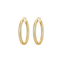 Hailey Slim Weightless 40MM Hoop Earrings in Gold Plated Sterling Silver