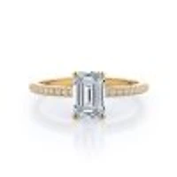 Micro Pave Lab Created Diamond Engagement Ring