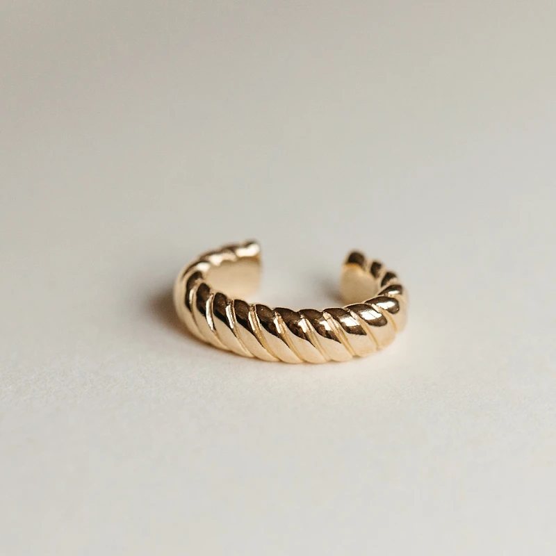 Rope Cuff Earring in 10kt Yellow Gold