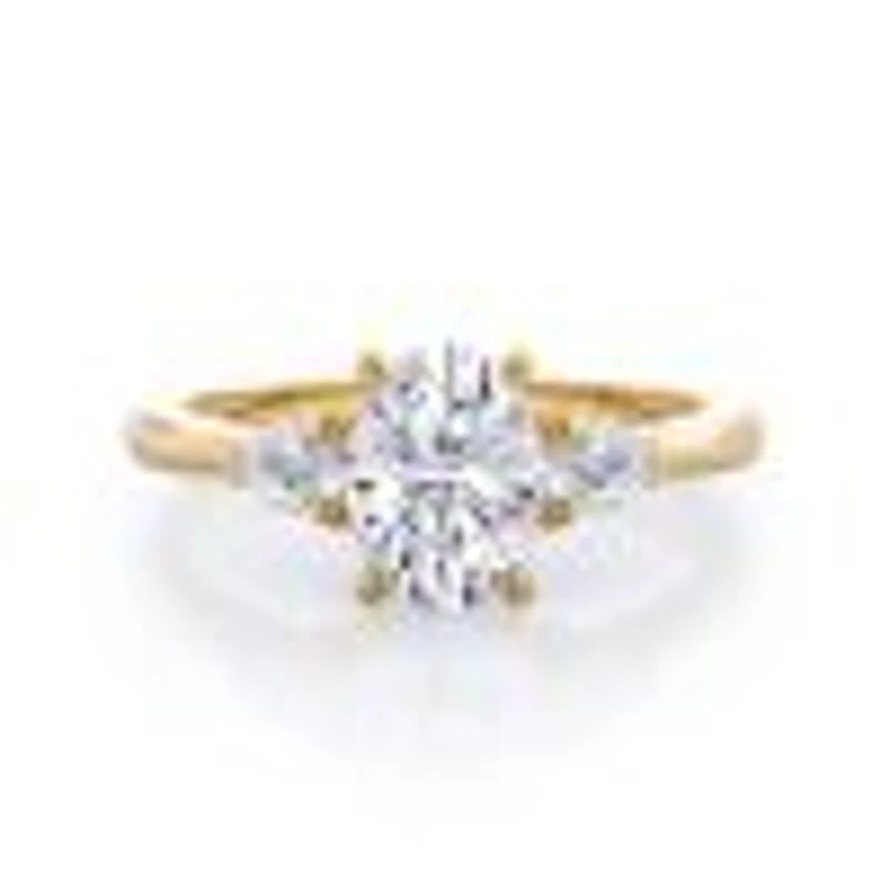 Three Stone Lab Created Diamond Engagement Ring