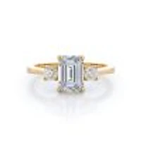 Petite Three Stone Lab Created Diamond Engagement Ring
