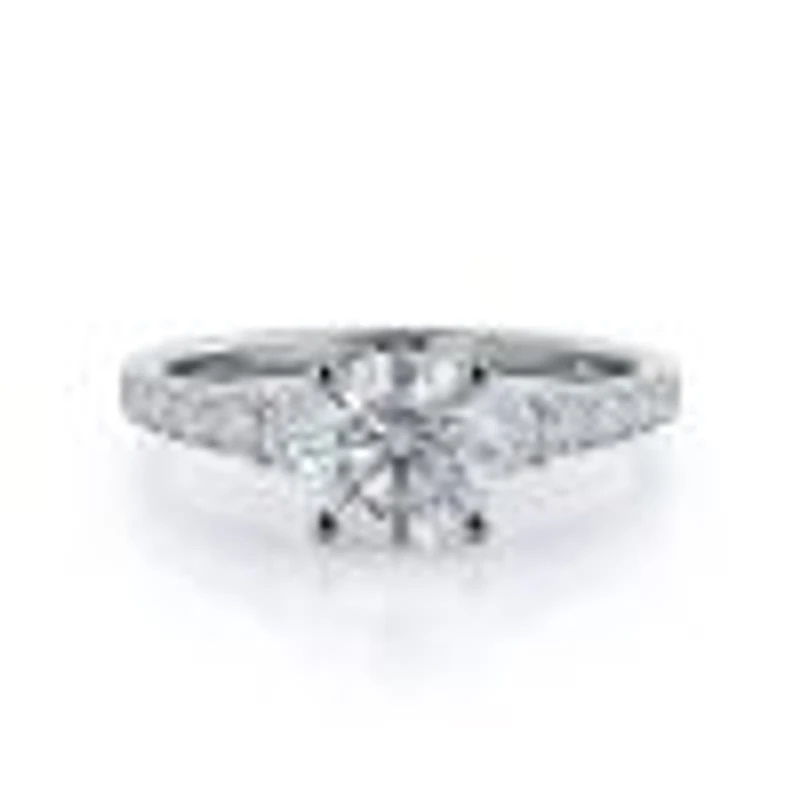 Regalia Pave Lab Created Diamond Engagement Ring