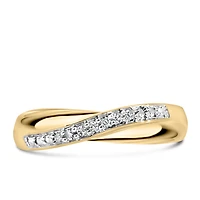 Ladies Wedding Band with .05 Carat TW of Diamonds in 10kt Yellow Gold