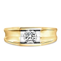 Men’s Ring with .60 Carat Lab Created Diamonds in 10kt Yellow Gold