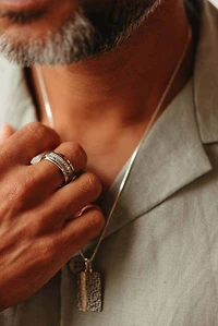 Ring with .16 Carat TW of Diamonds in Silver and 10kt Yellow Gold