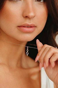 Pendant with Blue Sapphire and .05 Carat TW of Diamonds in 10kt White Gold