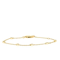 Bezel Bracelet with .15 Carat TW of Diamonds in 10kt Yellow Gold