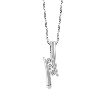 Pendant with Carat TW of Diamonds in 10kt White Gold with Chain