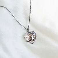 Marvel Spider-Man Venom Pendant with .10 Carat TW of Diamonds in Rose Gold Plated Silver with Chain