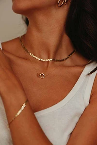 16″-18″ Duo Necklace in 10kt Yellow Gold with Chain