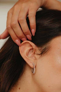 19MM Hoop Earrings with .50 Carat TW of Diamonds in 10kt Yellow Gold