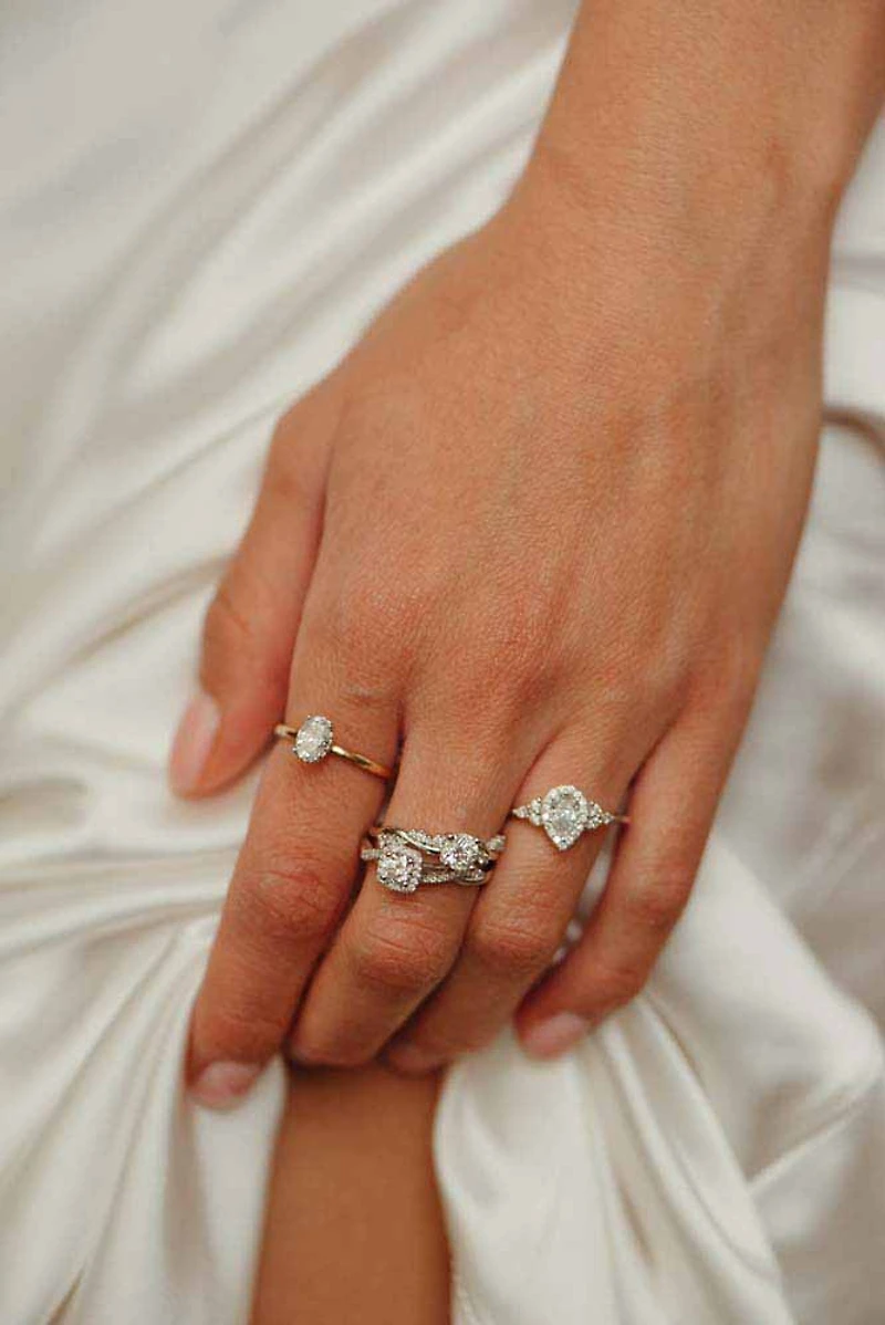 Colourless Collection Engagement Ring with .85 Carat TW of Diamonds in 18kt White Gold