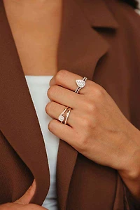 Halo Bridal Set with .50 Carat TW of Diamonds in 10kt White Gold