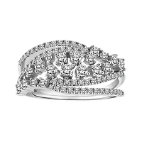 Ring with .75 Carat TW of Diamonds in 10kt White Gold