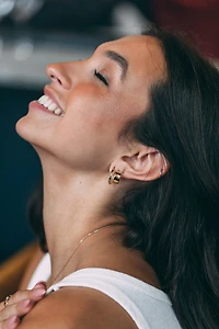 5MM Petite Cigar Hoop Earrings in 10kt Yellow Gold