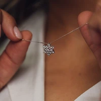 Snowflake Pendant with .25 Carat TW of Diamonds in 10kt White Gold with Chain