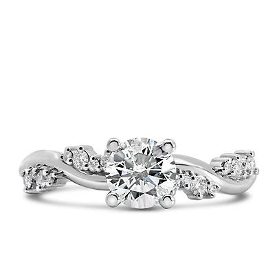 Colourless Collection Engagement Ring with .85 Carat TW of Diamonds in 18kt White Gold