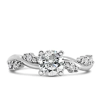 Colourless Collection Engagement Ring with .85 Carat TW of Diamonds in 18kt White Gold
