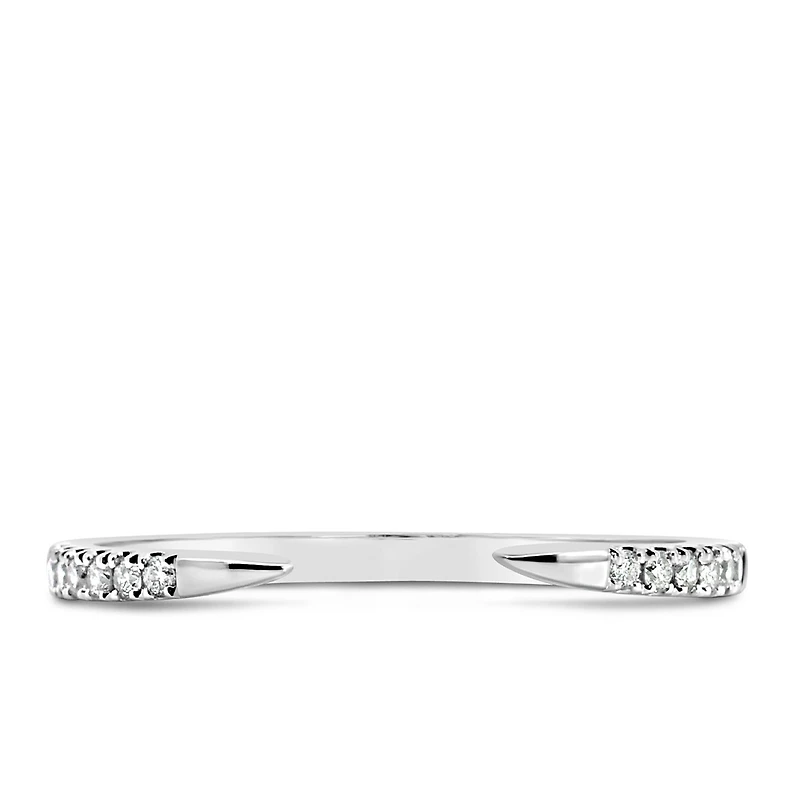 Open Stacking Band with .12 Carat TW of Diamonds in 14kt White Gold