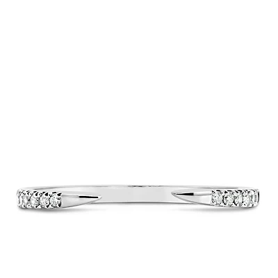 Open Stacking Band with .12 Carat TW of Diamonds in 14kt White Gold