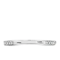 Open Stacking Band with .12 Carat TW of Diamonds in 14kt White Gold