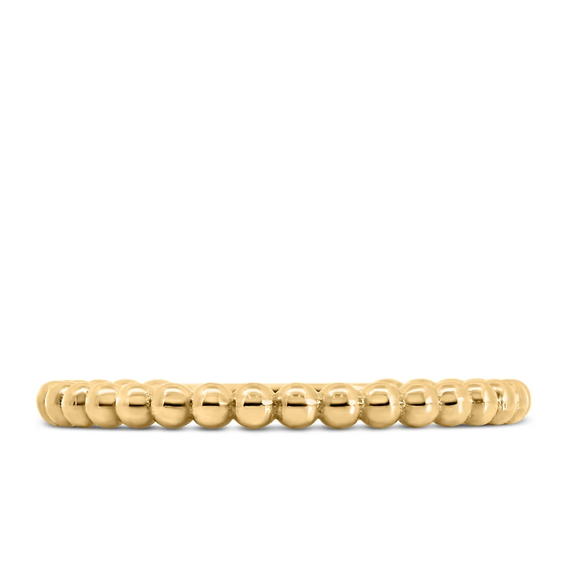 yellow gold beaded ring