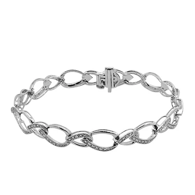 Tennis Bracelet with .10 Carat TW of Diamonds in 10kt White Gold