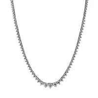 Tennis Necklace with 7.00 Carat TW of Lab Created Diamonds in 14kt White Gold