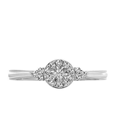 Ring with .20 Carat TW of Diamonds in 10kt White Gold
