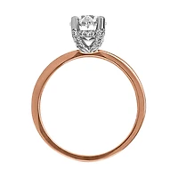 Eternal Icon Oval Solitaire Engagement Ring with Carat TW of Diamonds in 18kt Rose Gold