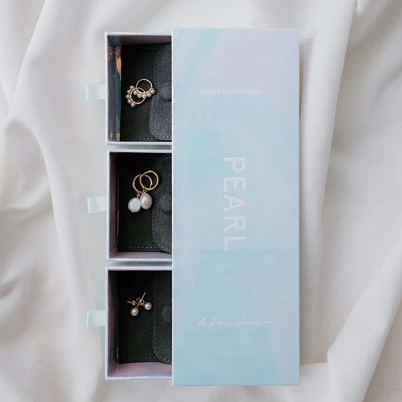 Start Your Stack Earring Edition with Pearls in Gold Plated Sterling Silver